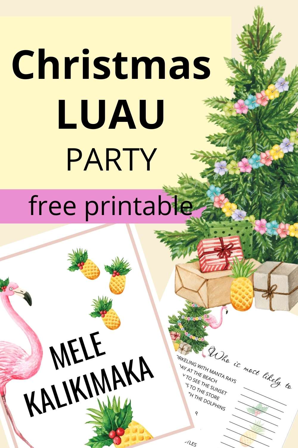 Free Printable Luau Coloring Pages for Kids