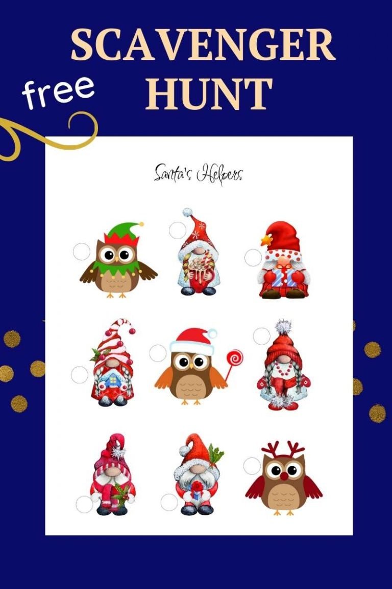 Santa's Helpers Scavenger Hunt (Free Christmas Game Printable For Kids)