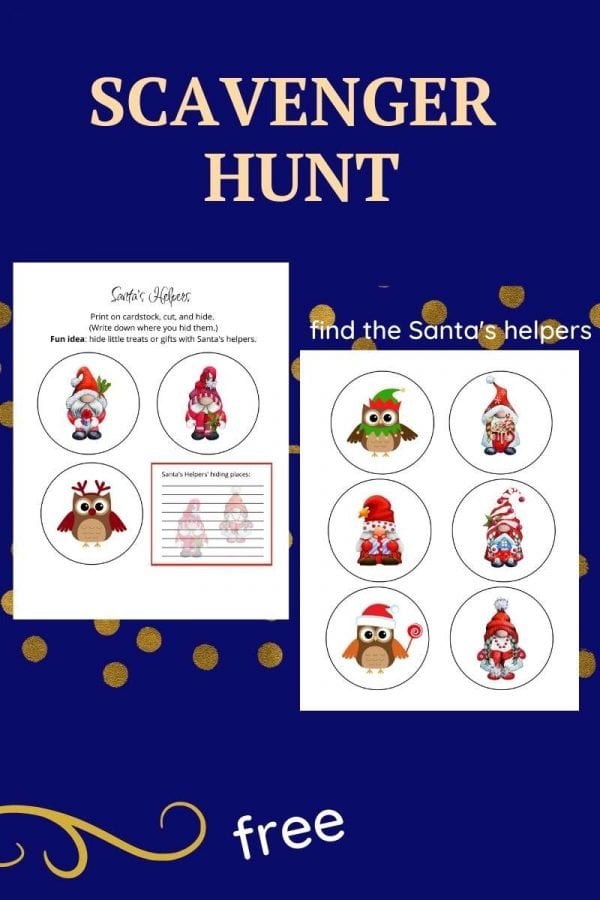 Santa's Helpers Scavenger Hunt (Free Christmas Game Printable For Kids)